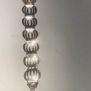 Source Unknown Silver and Black Bracelet